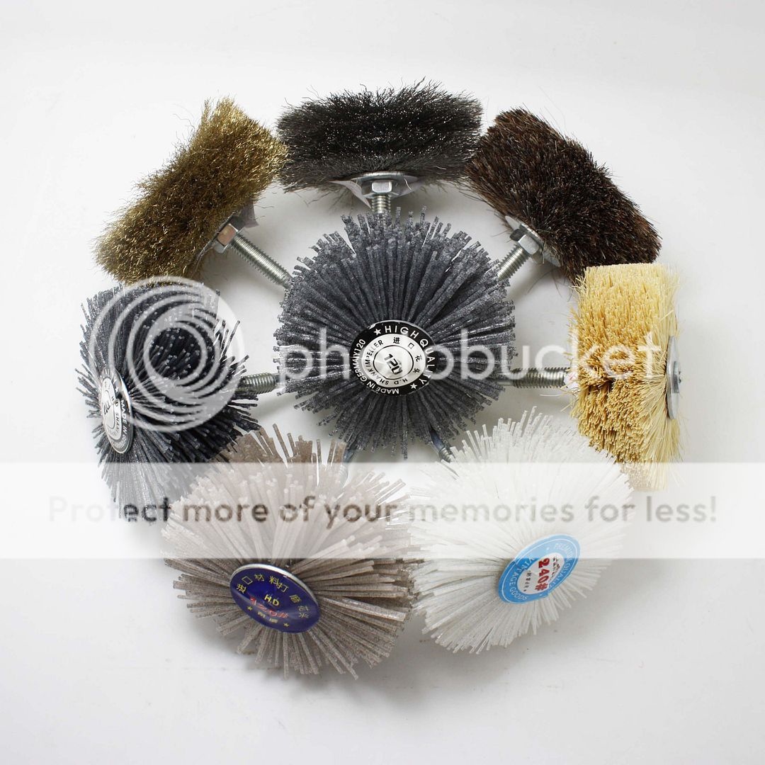 6mm Shank 80mm Dia Any Abrasive Wheel Brush Polishing Set For Stone